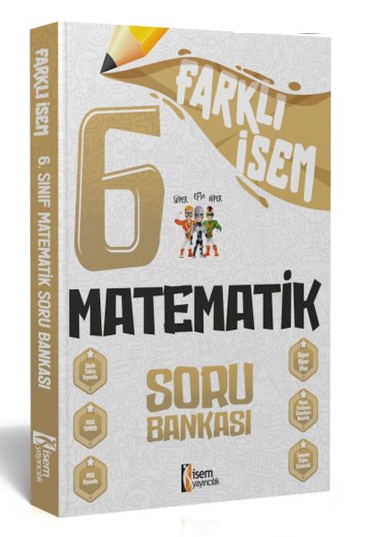 İsem Yayıncılık 2024 Farklı İsem 6Sınıf Matematik Soru Bankası