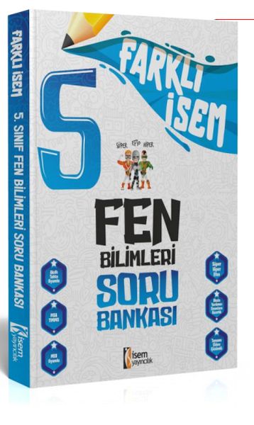 İsem Yayıncılık 2024 Farklı İsem 5Sınıf Fen Bilimleri Soru Bankası