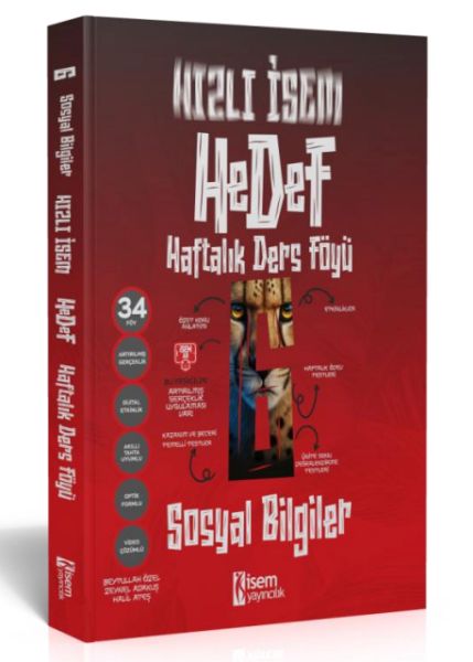 İsem Yayıncılık 2024 Hızlı  Hedef 6Sınıf Sosyal Bilgiler Haftalık Ders Föyü