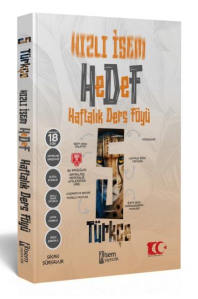 İsem Yayıncılık 2024 Hızlı  Hedef 5Sınıf Türkçe Haftalık Ders Föyü