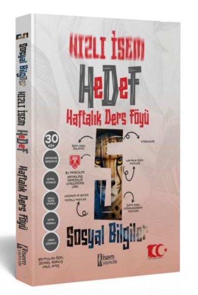 İsem Yayıncılık 2024 Hızlı  Hedef 5Sınıf Sosyal Bilgiler Haftalık Ders Föyü