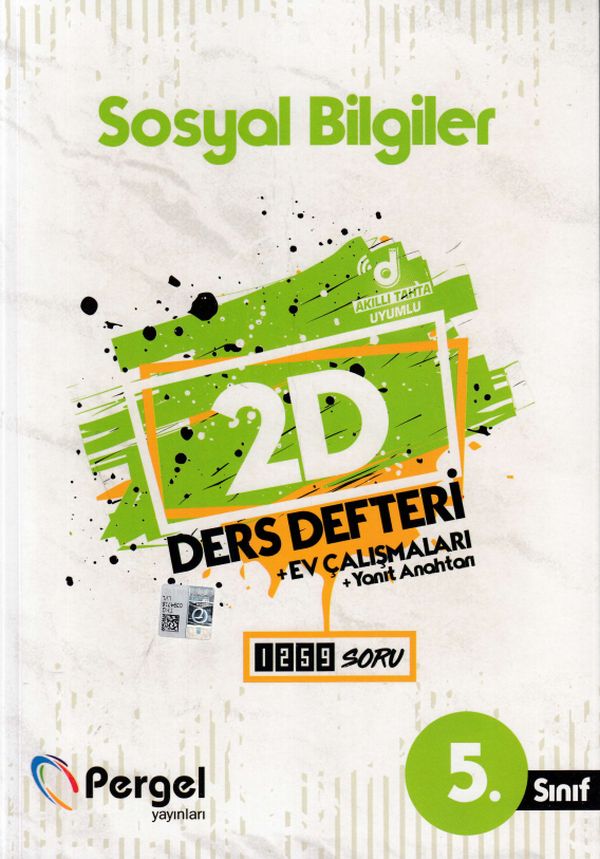 Pergel 5 Sınıf Sosyal Bilgiler 2D Ders Defteri + Ev Çalışmaları Yeni