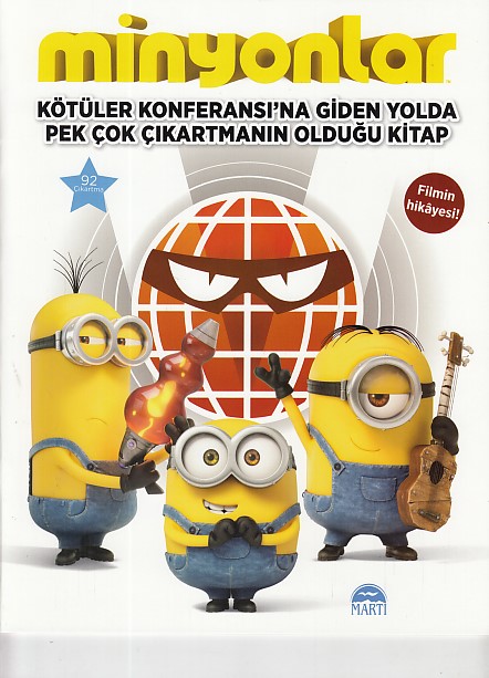 Minyonlar  Kötüler Konferansına Giden Yolda Pek Çok Çıkartmanın Olduğu Kitap