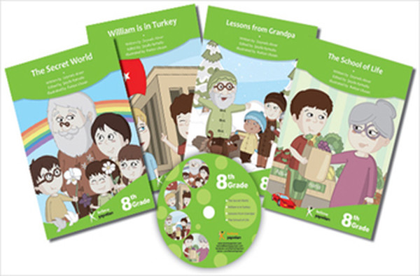 8 Sınıf İngilizce Hikaye Seti 4 Kitap + 1 CD