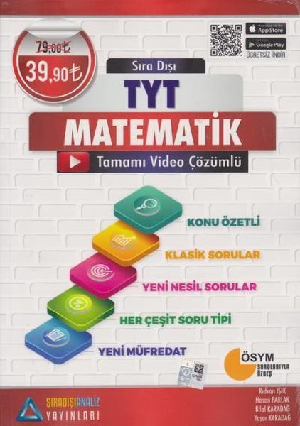Sıradışı Analiz TYT Matematik Tamamı Çözümlü Konu Özetli Soru Bankası Yeni Kampanyalı 3990TL