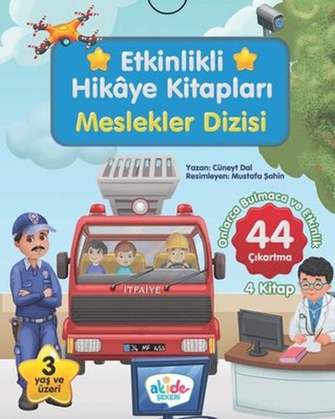 Meslekler Dizisi  Etkinlikli Hikaye Kitapları 4 Kitap Takım
