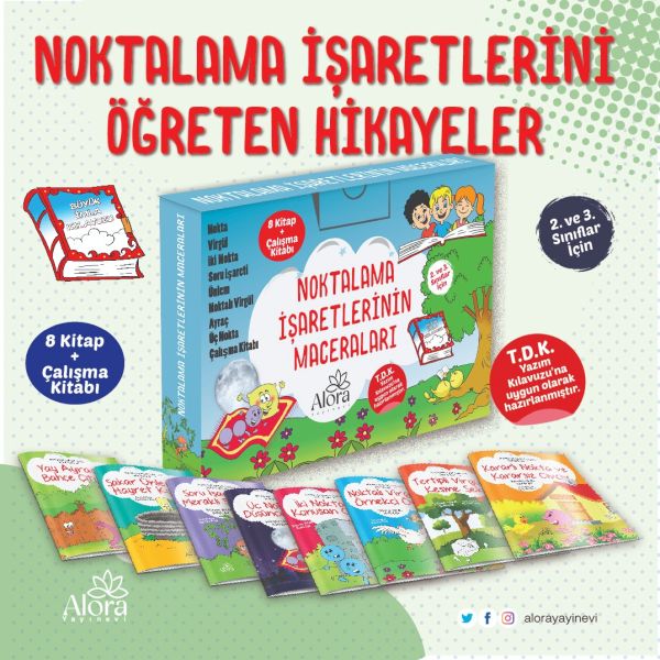 Noktalama İşaretlerinin Maceraları Renkli  8 Kitap