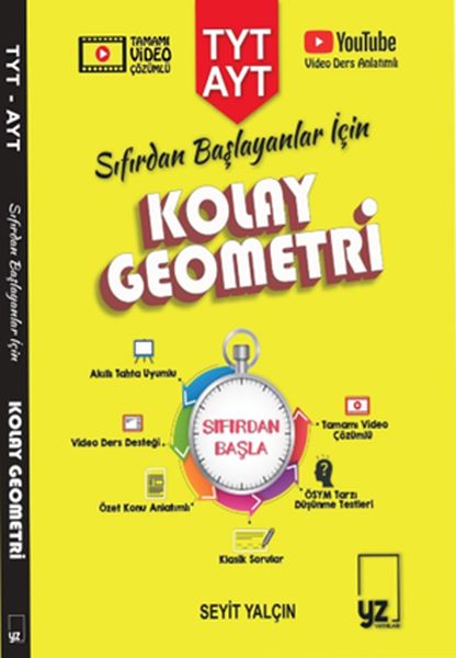 YZ Yayınları TYT  AYT Sıfırdan Başlayanlar İçin Kolay Geometri