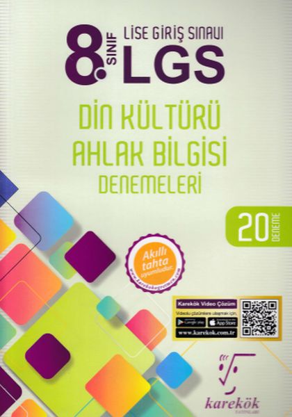 Karekök 8 Sınıf LGS Din Kültürü Ahlak Bilgisi 20 Deneme Yeni