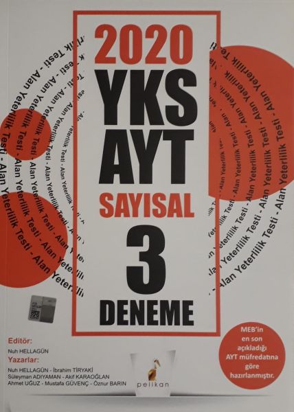 Pelikan 2020 YKS AYT Sayısal 3 Deneme Yeni