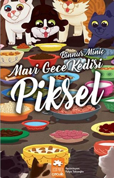 Mavi Gece Kedisi Piksel Yeni Baskı