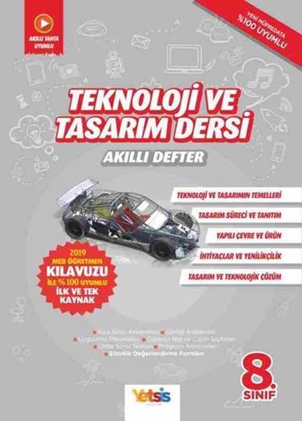 Yetsis Yayınları 8 Sınıf Teknoloji ve Tasarım Dersi Akıllı Defter