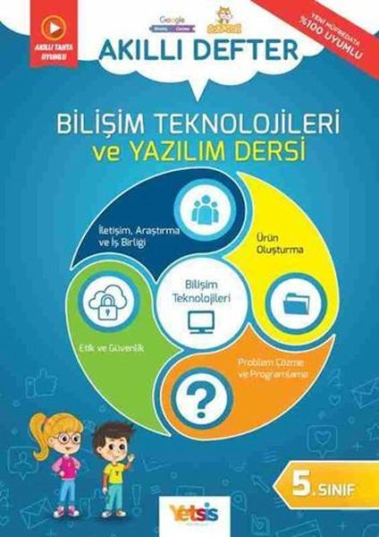 Yetsis Yayınları 5 Sınıf Bilişim Teknolojileri ve Yazılım Dersi Akıllı Defter