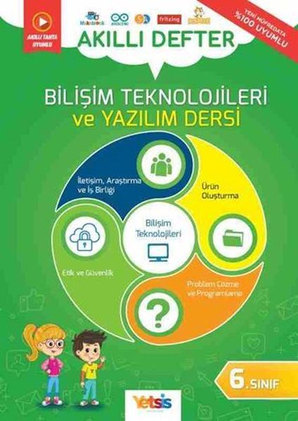 Yetsis Yayınları 6 Sınıf Bilişim Teknolojileri ve Yazılım Dersi Akıllı Defter