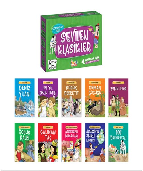 Çocuklar İçin Sevilen Klasikler– 10 Kitap+Soru Kitapçığı