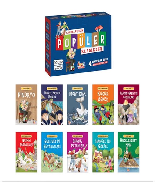 Çocuklar İçin Popüler Klasikler– 10 Kitap+Soru Kitapçığı