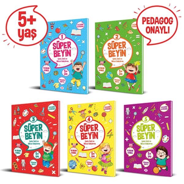 Süper Beyin Sersi 5+ Yaş  5 Kitap Takım