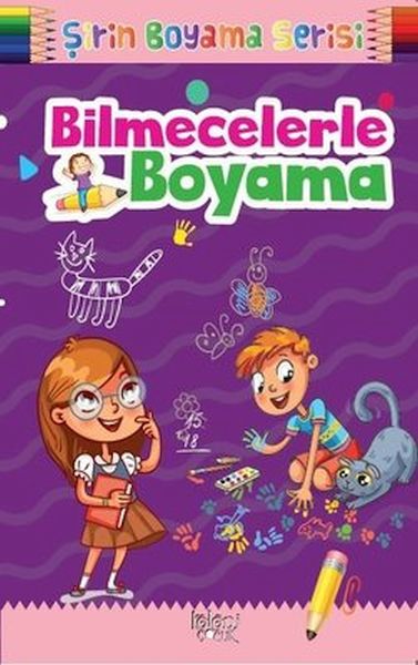 Çocuklar için Okul Öncesi Şirin Boyama Kitabı  Bilmecelerle Boyama