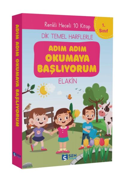 Adım Adım Okumaya Başlıyorum İlk Okuma Kitapları  Set  10 Kitap