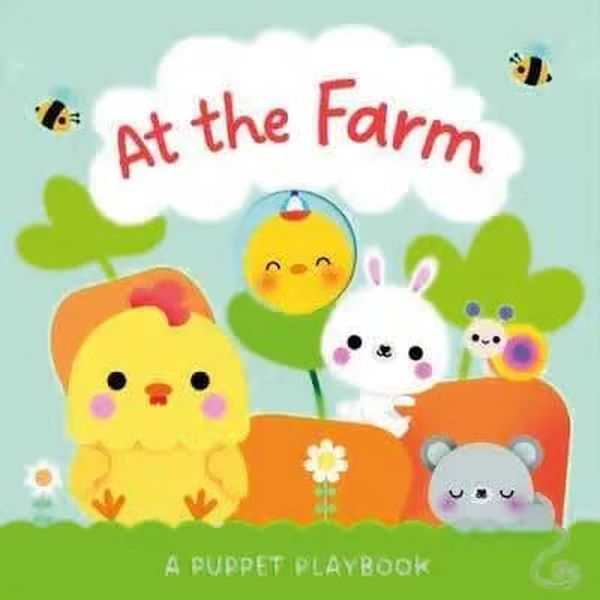 1 Book 1 Glove 5 Puppets At the Farm