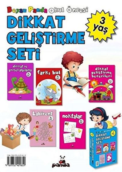 Okul Öncesi 3 Yaş Dikkat Geliştirme Seti 5 Kitap