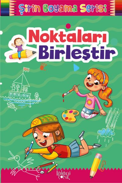 Çocuklar için Okul Öncesi Şirin Boyama Kitabı  Noktaları Birleştir