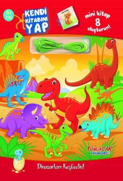 Kendi Kitabını Yap  Dinozorları Keşfedin 4+ Yaş