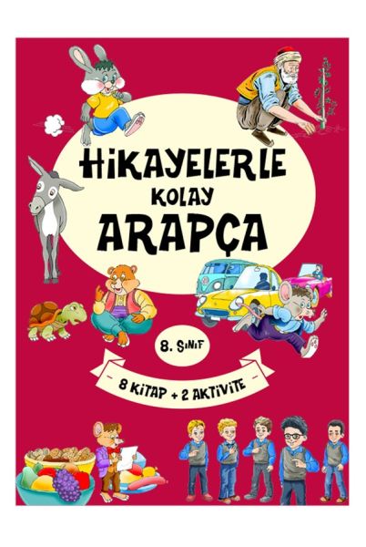 8 Sınıf Hikayelerle Kolay Arapça 8 Kitap + 2 Aktivite