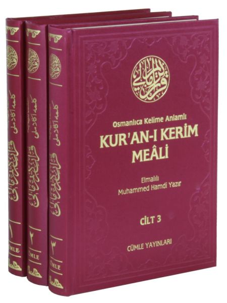 Osmanlıca Kelime Anlamlı Kuranı Kerim Meali  3 Cilt Takım