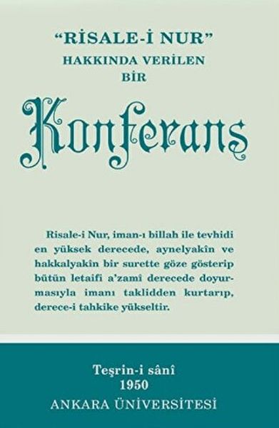 Risalei Nur Hakkında Verilen Bir Konferans Normal Boy