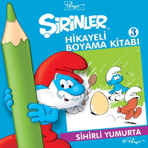 Şirinler Hikayeli Boyama Kitabı 3  Sihirli Yumurta