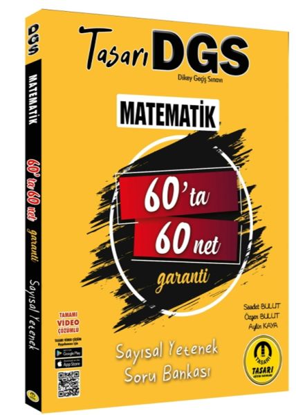 Tasarı DGS Video Çözümlü Sayısal Yetenek 60ta 60 Net Soru Bankası